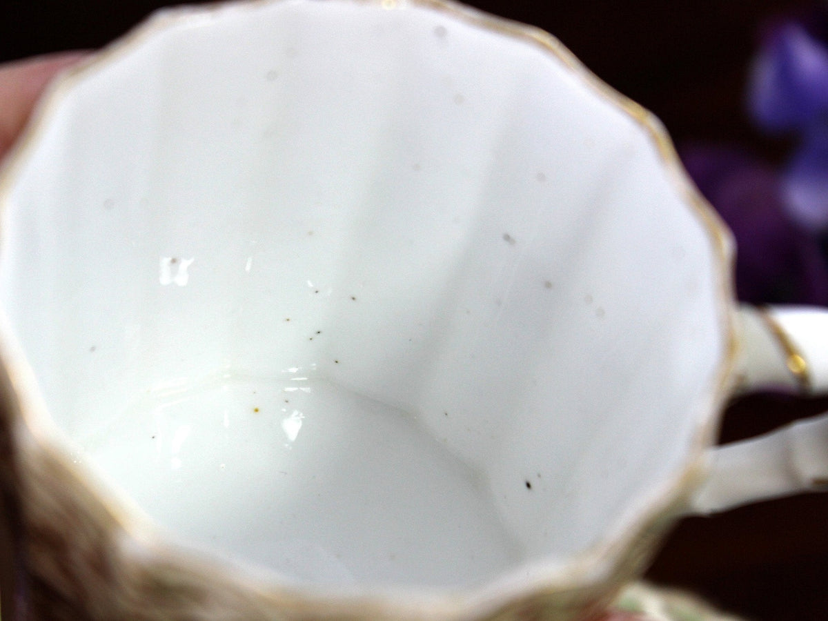 Antique EJDB Bodley Demi Teacup, FERN Demitasse Cup & Saucer 18456