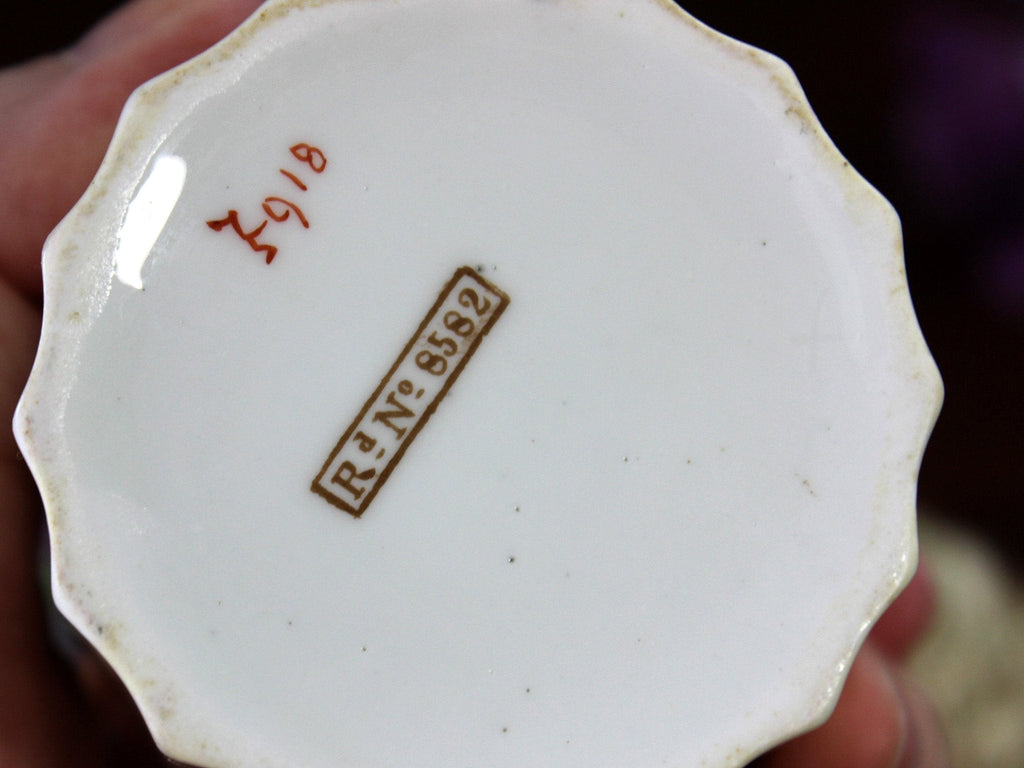 Antique EJDB Bodley Demi Teacup, FERN Demitasse Cup & Saucer 18456