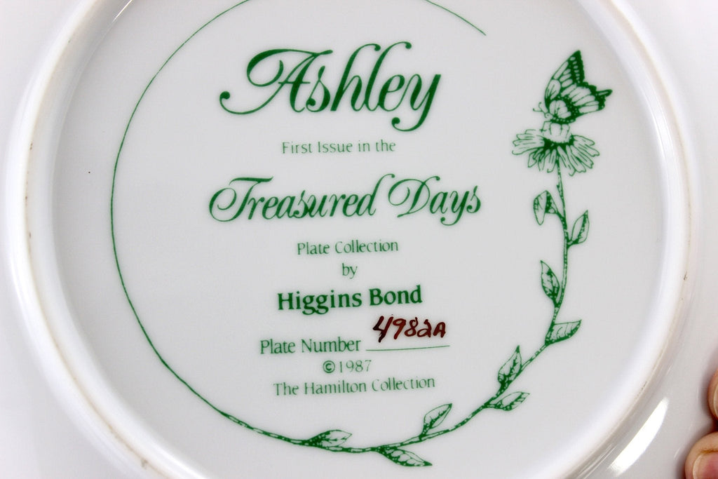 Ashley Collection, Numbered Plate, Treasured Days by Higgins Bond 18464