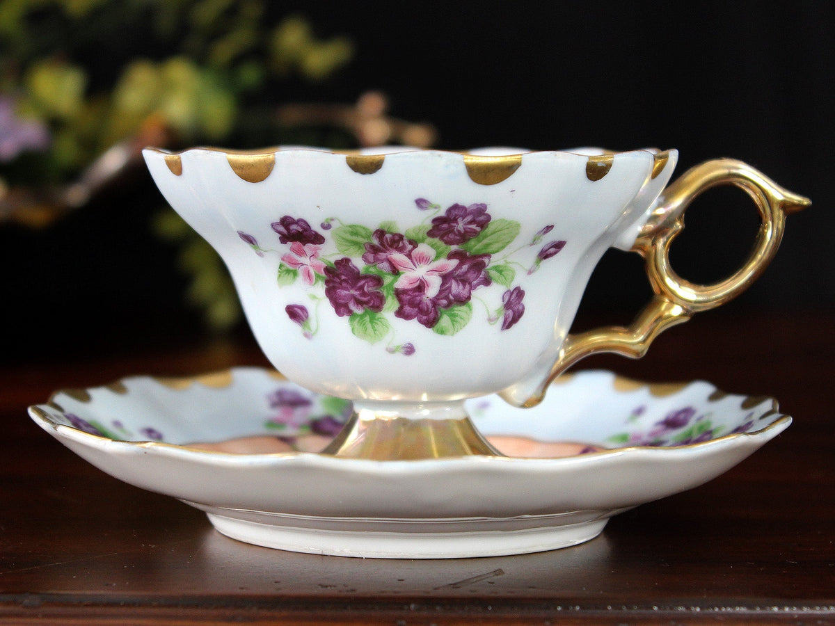 Lefton Tea Cup, Teacup and Saucer, Made in Japan 18598