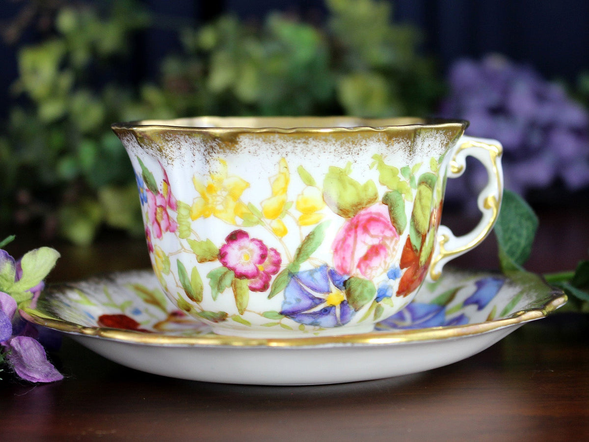 Queen Anne Pattern, Hammersley, Chintz Teacup & Saucer 18472