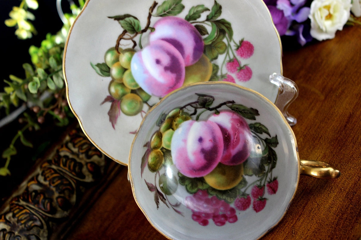 Royal Sealy, Japanese Tea Cup, Fruit, Wide Mouth, Teacup & Saucer 18477